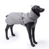 New Style Dog Winter Jacket with Waterproof Warm Polyester Filling Fabric-(gray, size L)