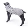 New Style Dog Winter Jacket with Waterproof Warm Polyester Filling Fabric-(gray, size S)