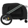 Pet Bike Trailer Gray and Black Oxford Fabric and Iron