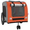 Pet Bike Trailer Orange and Gray Oxford Fabric and Iron