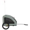 Pet Bike Trailer Gray Oxford Fabric and Iron