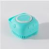 Softness Silicone Pet Brush For Dog & Cat; Dog Hair Massage Bath Brush With Shower Gel Dispenser